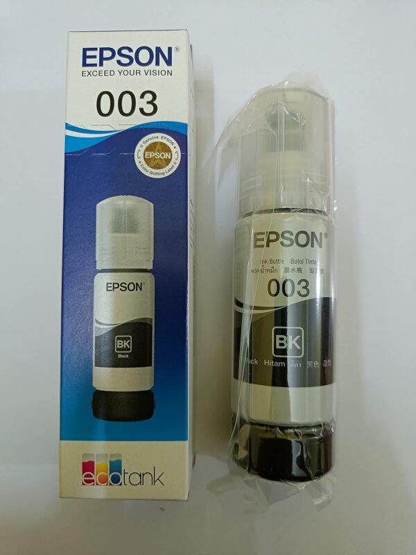 Epson 003 65 ml for EcoTank L1110/L3100/L3101/L3110/L3115/L3116/L3150/L3151/L3152/L3156/L5190 Black Ink Bottle
