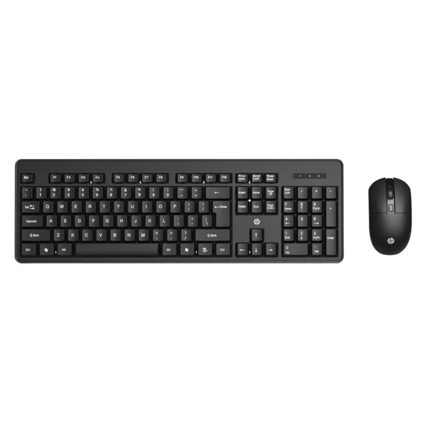 HP KM201 Wireless Mouse and Keyboard Combo, Full-Size Ergonomic Design, 3 Button and Built-in Scroll Wheel, 2.4 GHz Wireless connectio